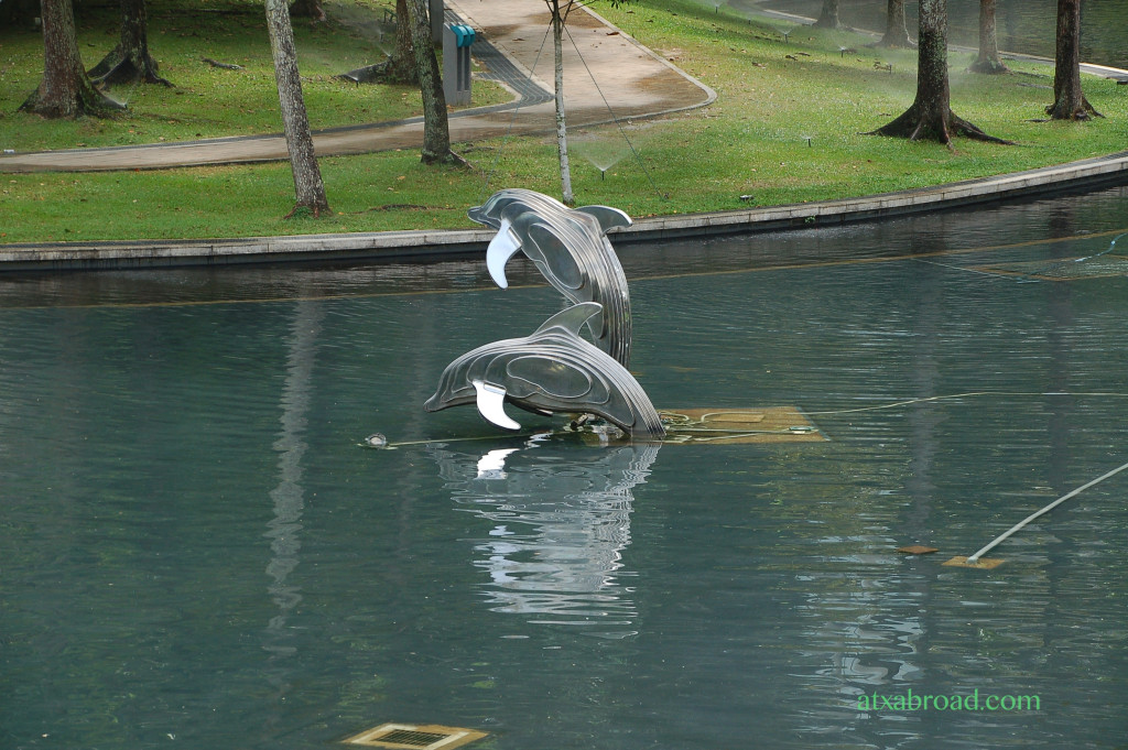 Dolphin Sculpture Near Petronas Towers